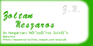 zoltan meszaros business card